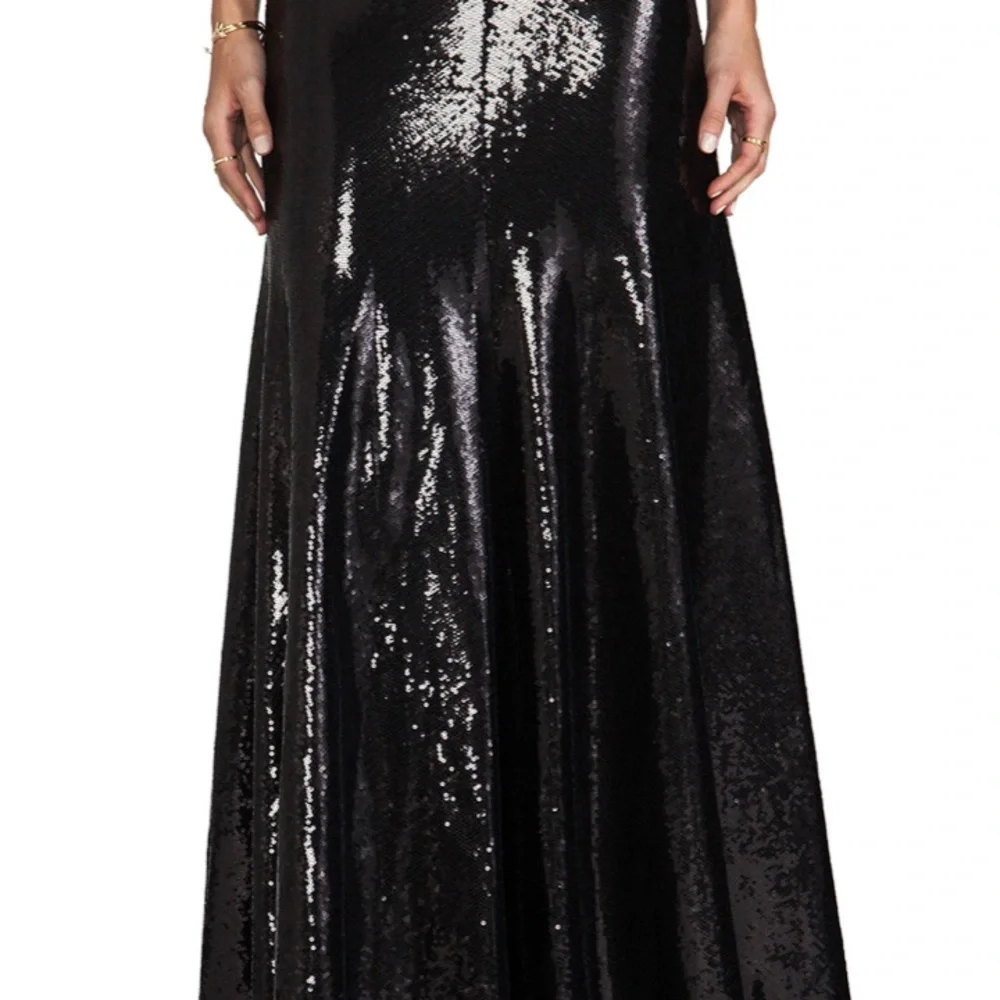 WildFox couture black sequin high waist skirt sz 2 - Picture 2 of 2